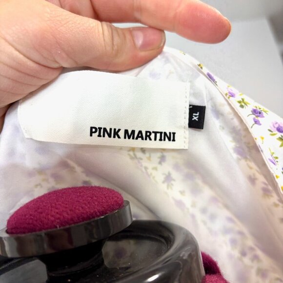 Riley Dress Floral White Midi Dress V-Neck Ruffle Trim sz XL - Picture 11 of 11